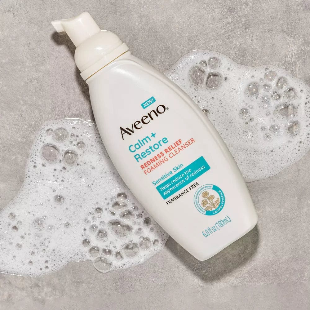 Aveeno Cleaners Anti-Redness Face Wash Foam 180ml