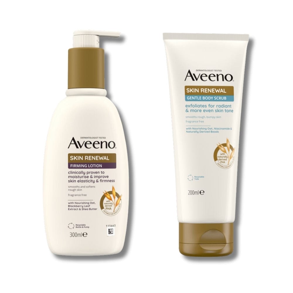 Aveeno Skin Renewal Firming Lotion 300 ml & Skin Renewal Body Scrub 200 ml
