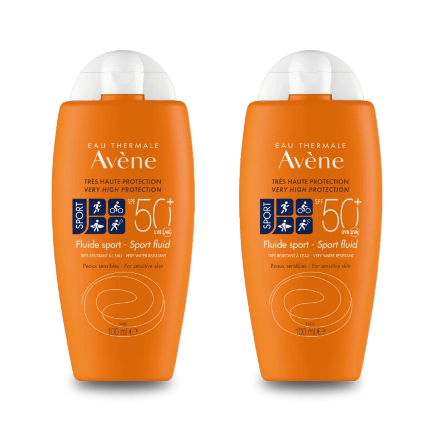 Avene Solaire Fluide Sport Spf 50 Sunscreen 100 ml -2 Pack