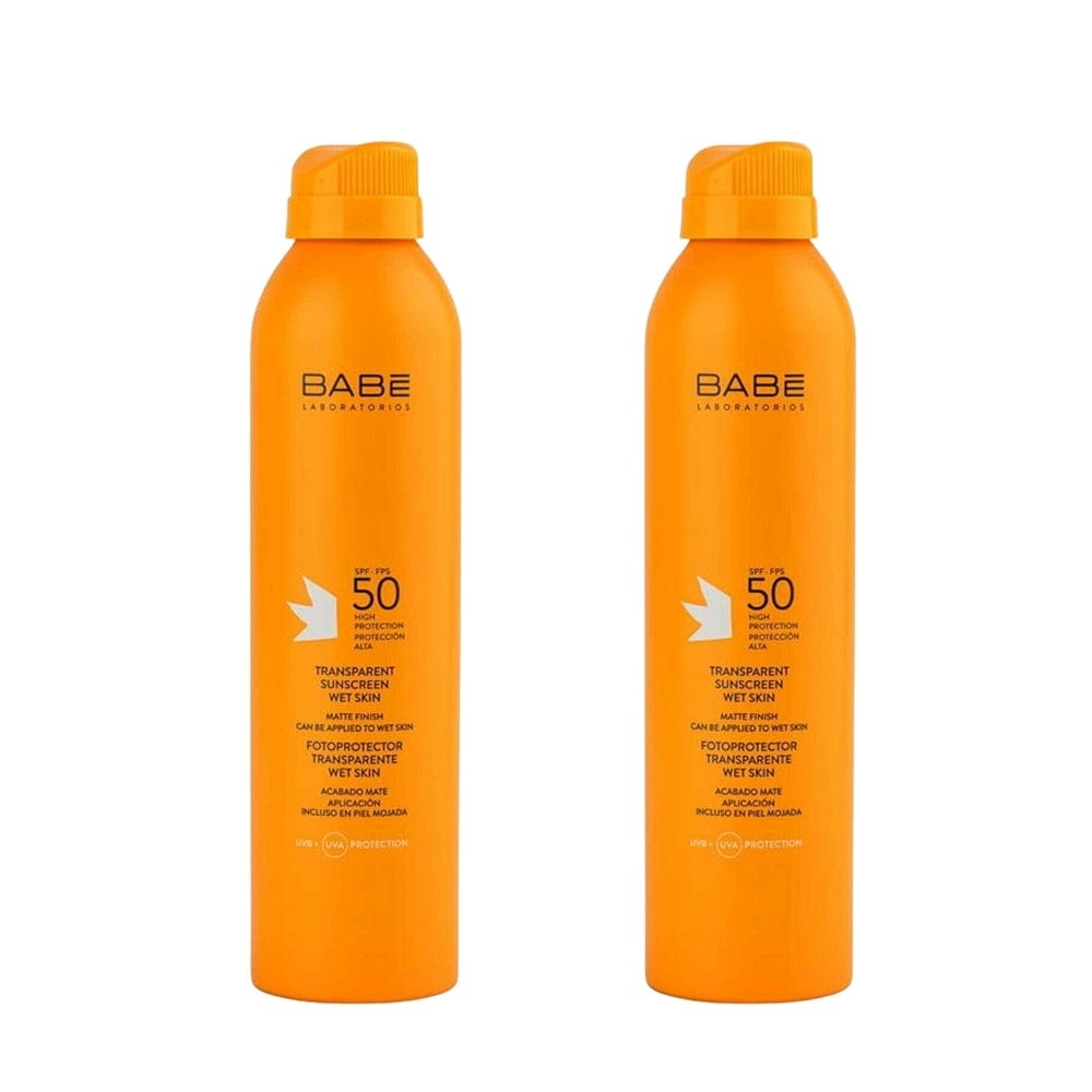 Babe Transparent Sunscreen Wet Skin Spf 50 Sun Spray 200 ml -2 Pack