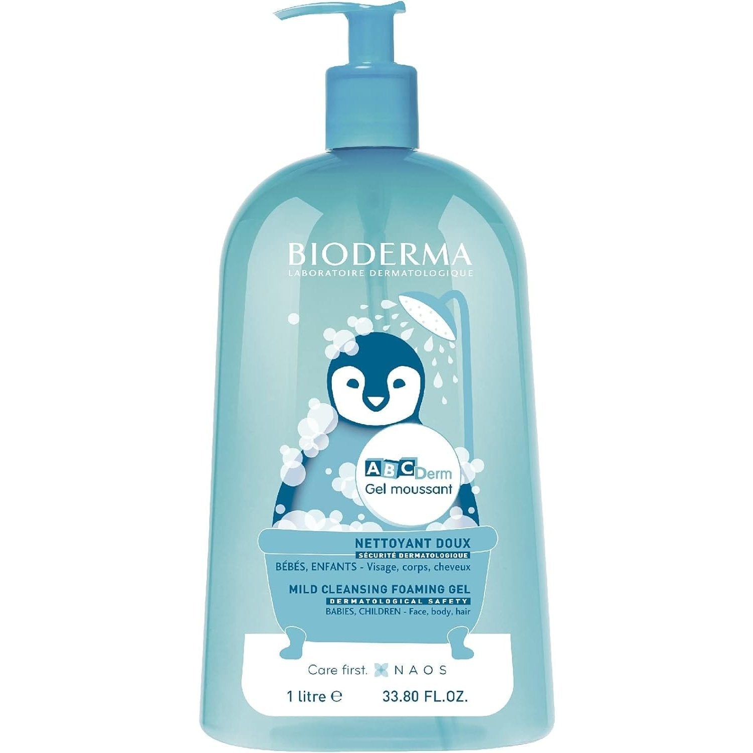 Bioderma Abcderm Foaming Baby & Child Hair and Body Cleansing Gel 1 L