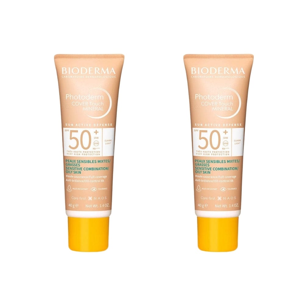 Bioderma Photoderm Cover Touch Mineral SPF 50 40 Ml - Light -2 Pack