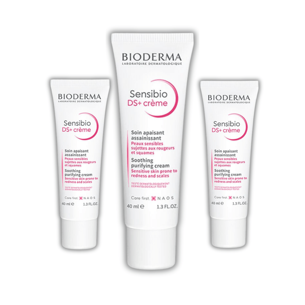 Bioderma Sensibio DS+ Soothing Refreshing Skin Cream 40 ml -3 Pack