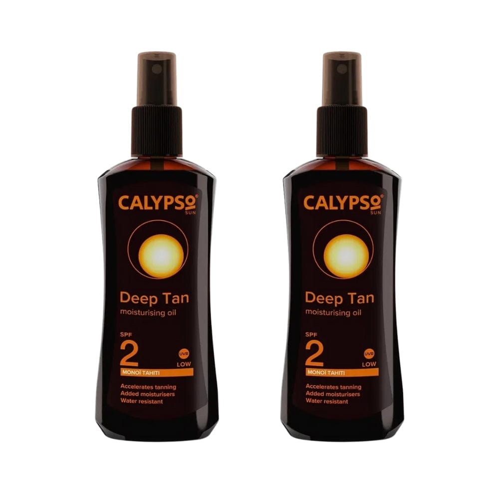 Calypso Monoi Tahiti Deep Tan Oil Spray Spf2 200ml -2 Pack