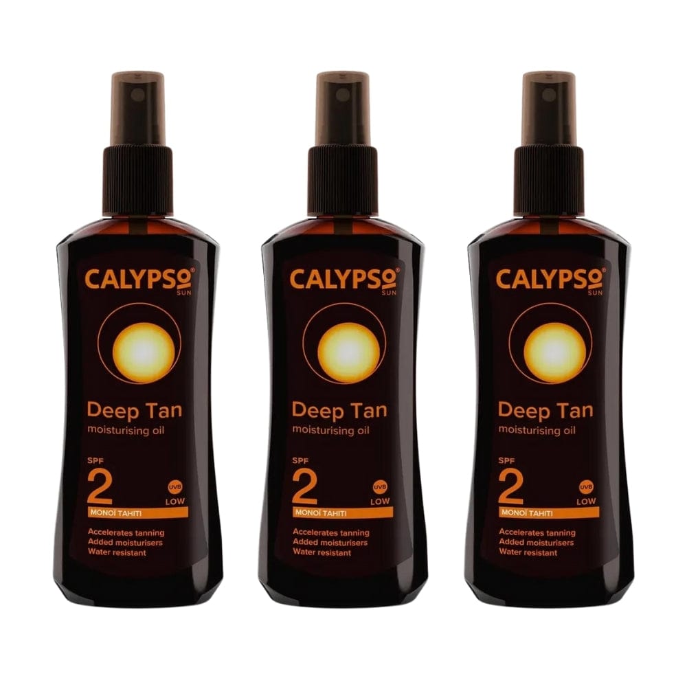 Calypso Monoi Tahiti Deep Tan Oil Spray Spf2 200ml -3 Pack