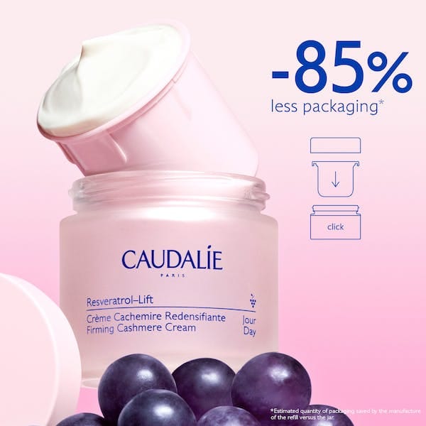 Caudalie Resveratrol Lift Face Lifting Soft Cashmere Cream 50 ml +Refill Capsule Set