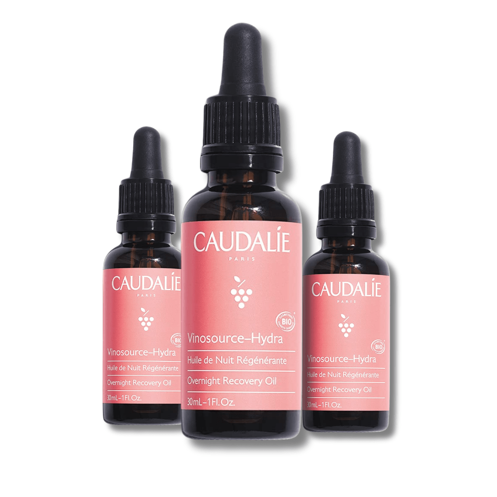 Caudalie Vinosource Hydra Overnight Recovery Oil 30 ml -3 Pack