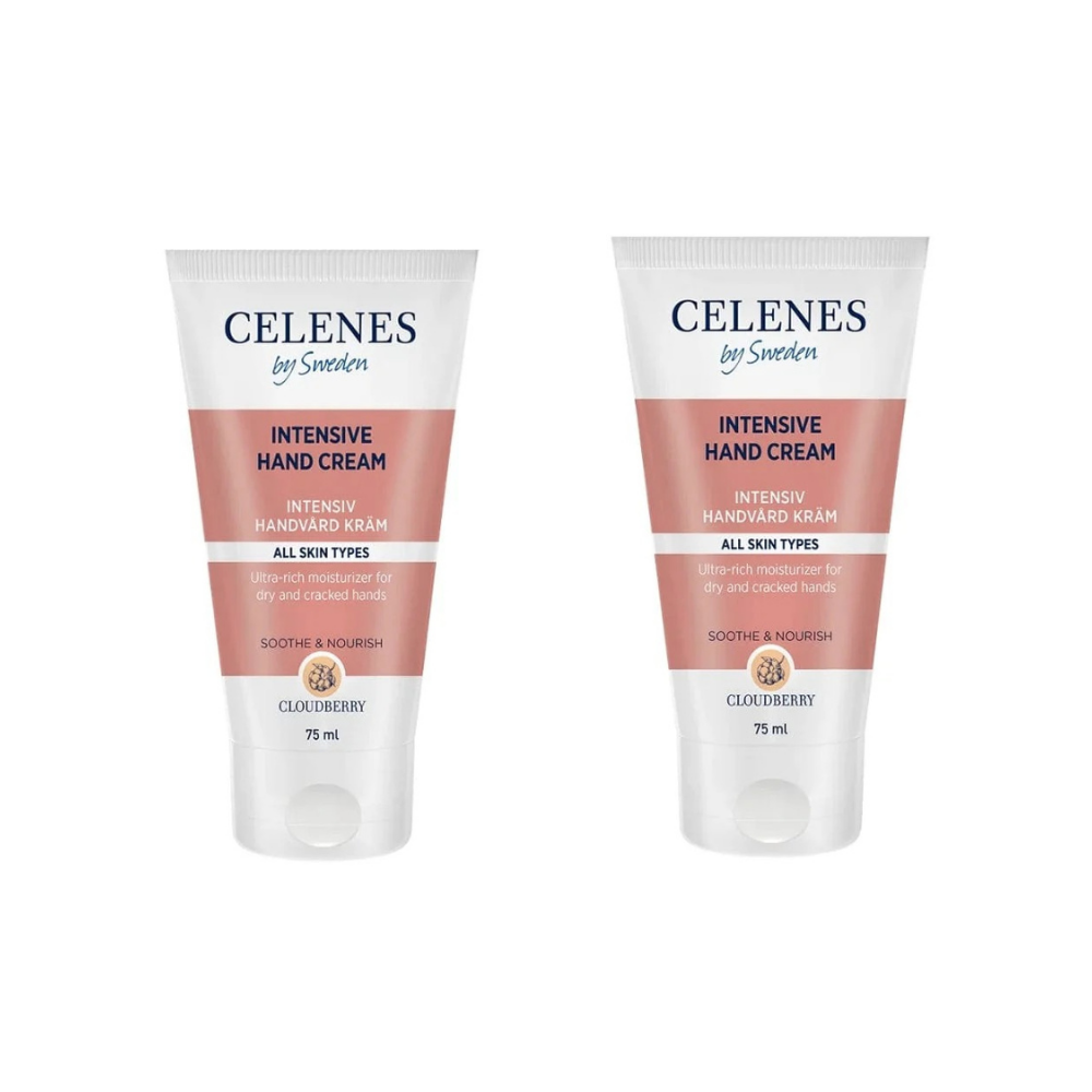Celenes by Sweden Cloudberry Intensive Hand Cream 75 ml / 2.5 fl oz -2 Pack