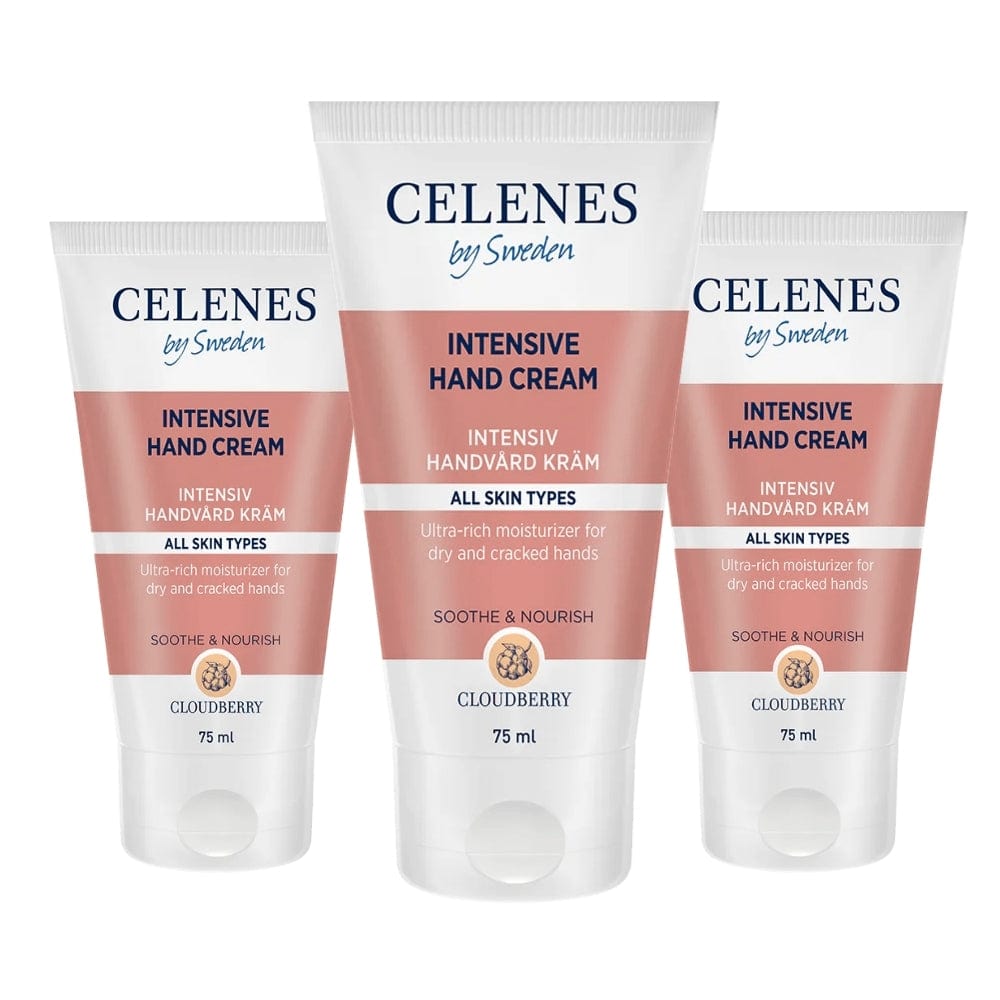 Celenes by Sweden Cloudberry Intensive Hand Cream 75 ml / 2.5 fl oz -3 Pack