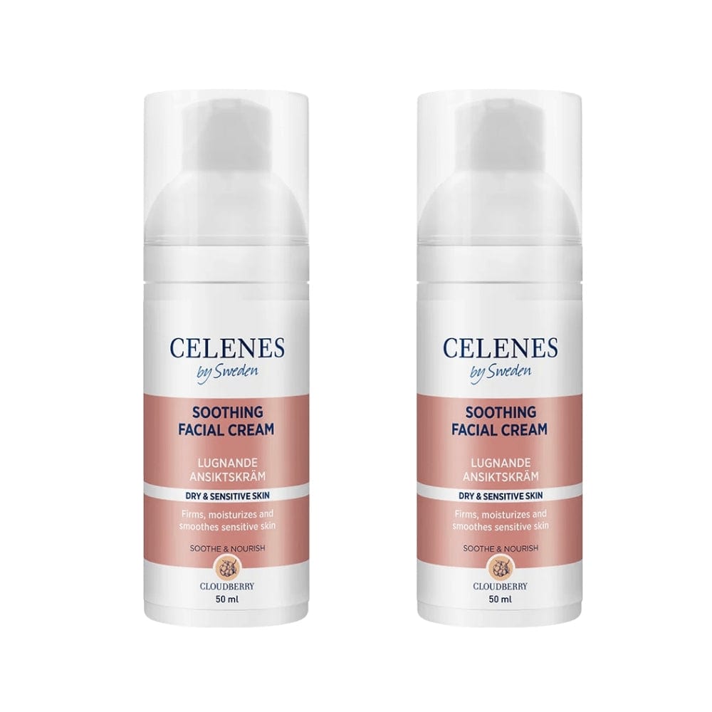 Celenes by Sweden Cloudberry Soothing Facial Cream 50 ml / 1.7 fl oz -2 Pack