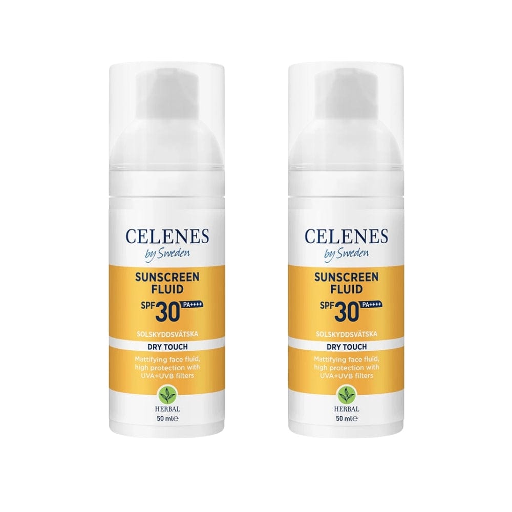 Celenes by Sweden Herbal Sunscreen Dry Touch Fluid Spf 30 50 ml / 1.7 fl oz -2 Pack