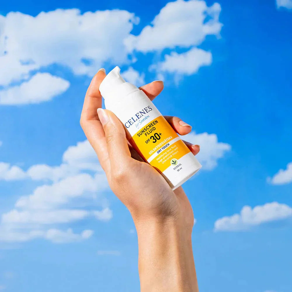 Celenes by Sweden Herbal Sunscreen Dry Touch Fluid Spf 30 50 ml / 1.7 fl oz -3 Pack