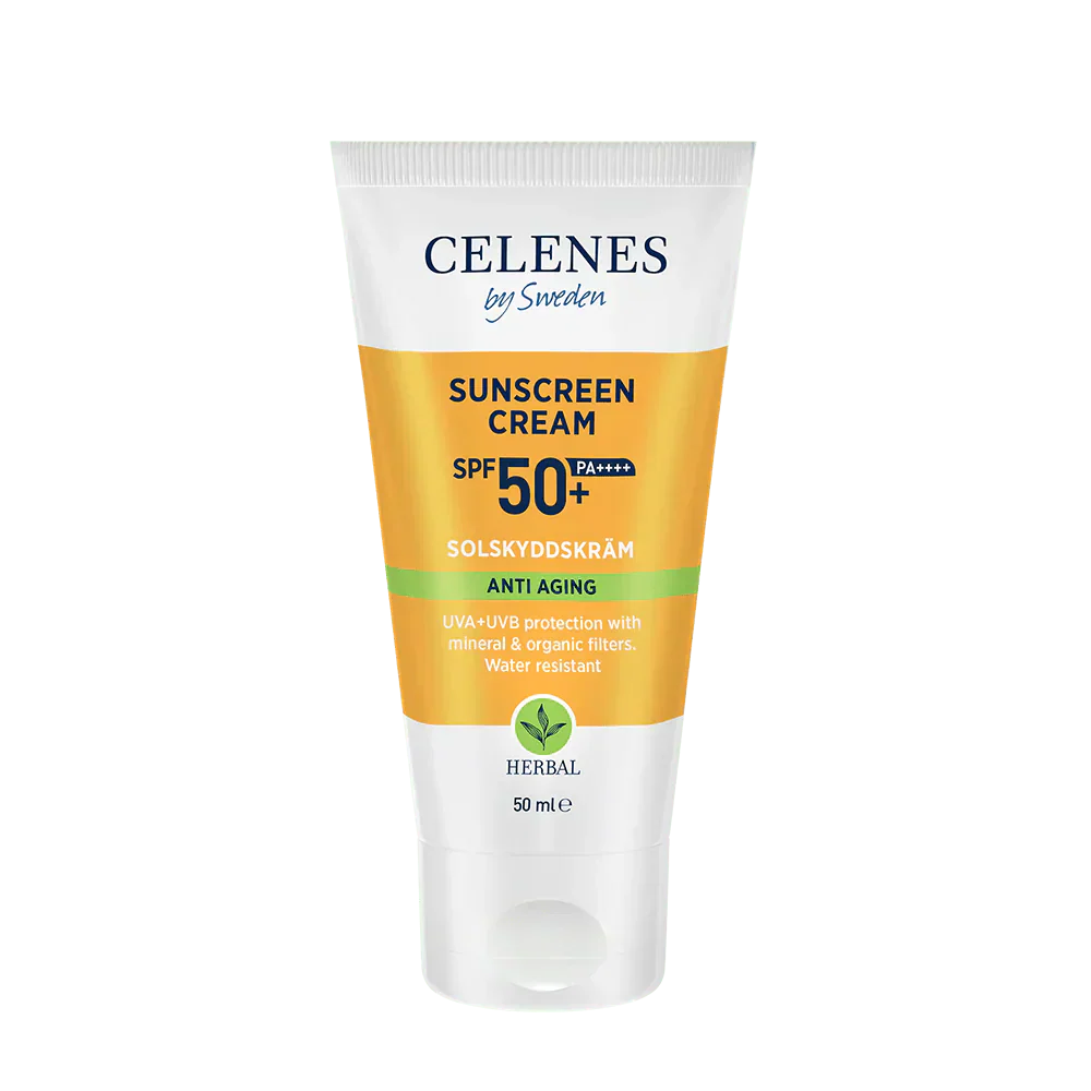 Celenes by Sweden Herbal Sunscreen Face Cream Spf Anti Aging 50 Spf 50 ml / 1.7 fl oz