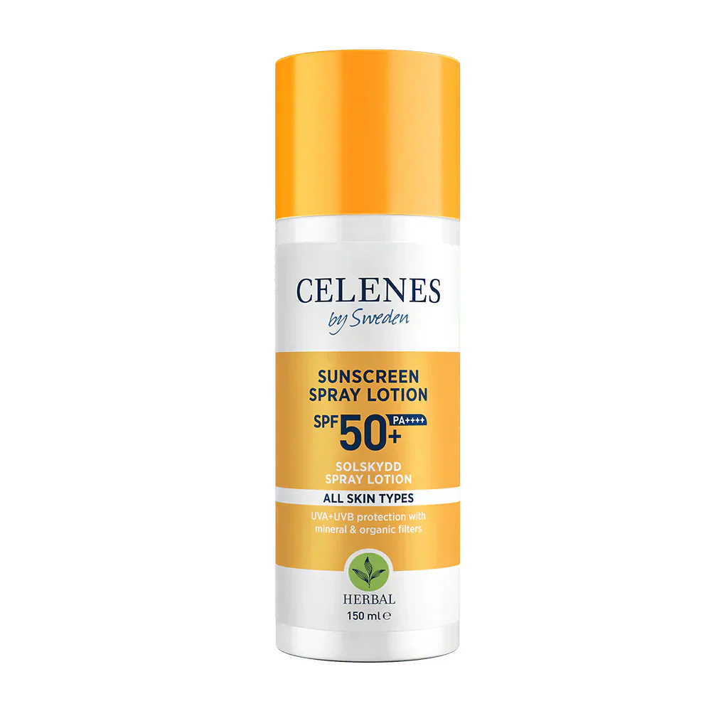 Celenes by Sweden Herbal Sunscreen Spray Lotion 50 Spf 150 ml / 5 fl oz