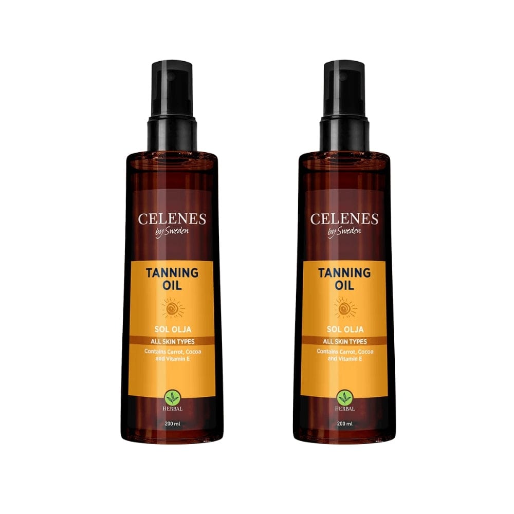 Celenes by Sweden Herbal Tanning Oil 200 ml / 6.8 fl oz -2 Pack