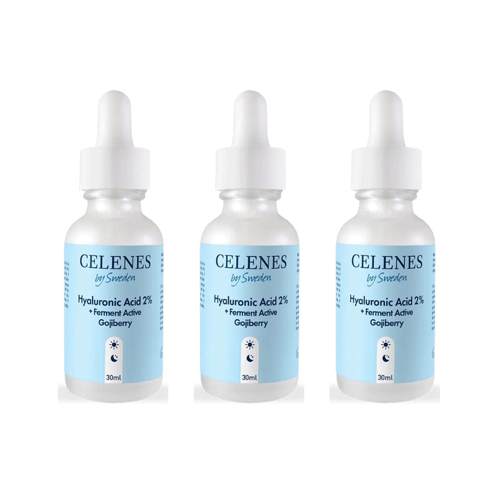 Celenes by Sweden Rena Hyaluronic Acid 2% +Ferment Active Gojiberry 30 ml -3 Pack