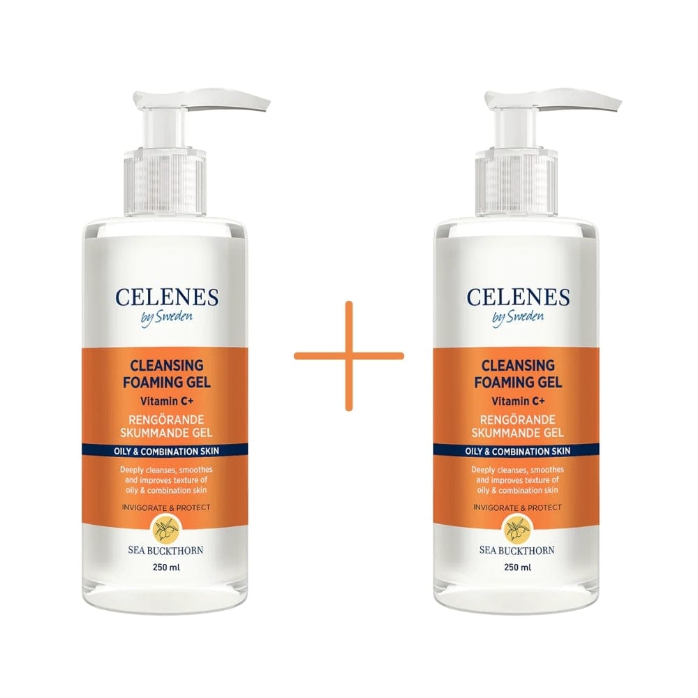 Celenes by Sweden Sea Buckthorn Cleansing Foaming Gel 250 ml / 8.5 fl oz -2 Pack