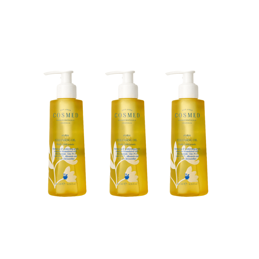 Cosmed Atopia Cleansing Oil - Cleansing Oil for Face and Body - Oil Based Cleanser 200 ml 3 Pack