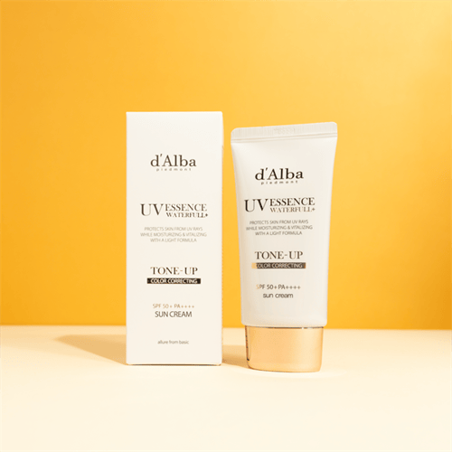 Dalba Waterfull Essence Tone Up Sun Cream SPF50+ PA++++ Brightening and Tone Evening Sunscreen