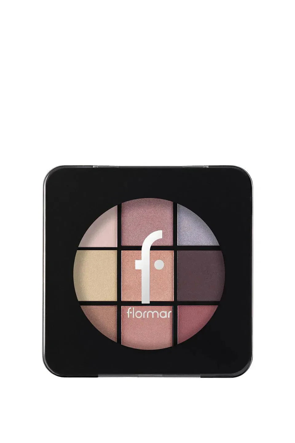 Flormar 9-pack Compact Eyeshadow Palette with Creamy Texture & Matte Finish/Shimmer 9g - 001 Fallen Angel