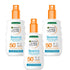 Garnier Ambre Solaire SPF 50+ Sensitive Advanced Sun Spray  150 ml / 5 fl oz 3 Pack