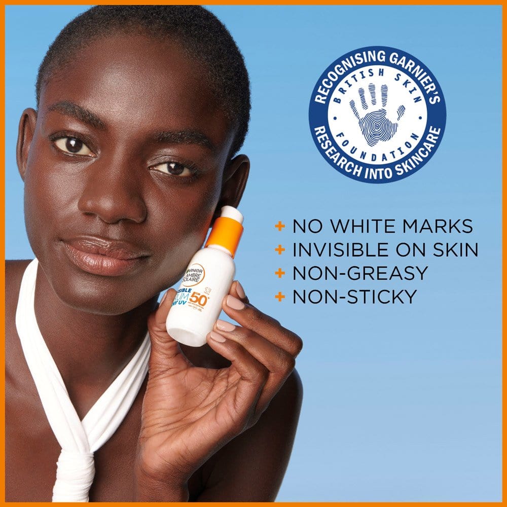 Garnier Ambre Solaire Super UV Daily Invisible Face Serum with SPF 50 + 30 ml 3 Pack