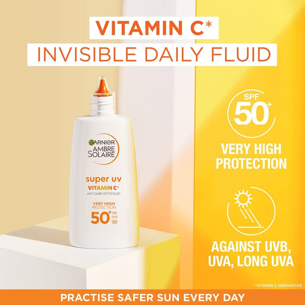 Garnier Ambre Solaire Super UV Vitamin C Facial SPF50+ Cream 40ml 2 Pack