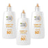 Garnier Ambre Solaire Super UV Vitamin C Facial SPF50+ Cream 40ml 3 Pack