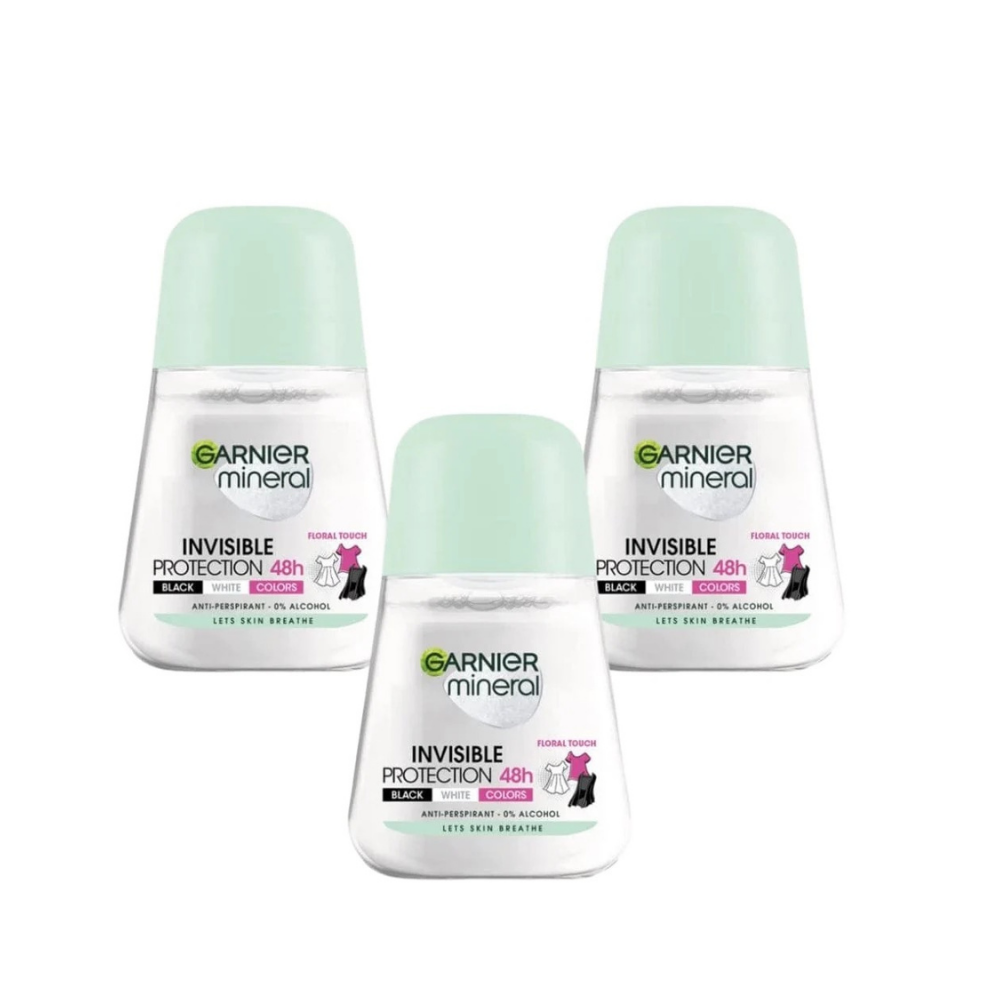 Garnier Invisible Protection Anti-Perspirant Roll-On 50 ml / 1.7 fl oz 3 Pack