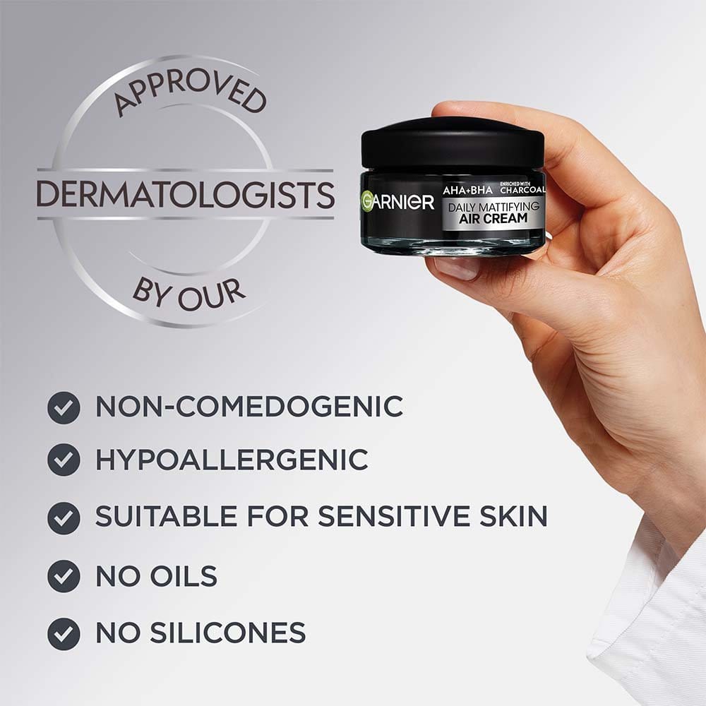 Garnier Pure Active AHA + Salicylic Acid Daily Mattifying Air Cream Moisturiser 50 ml