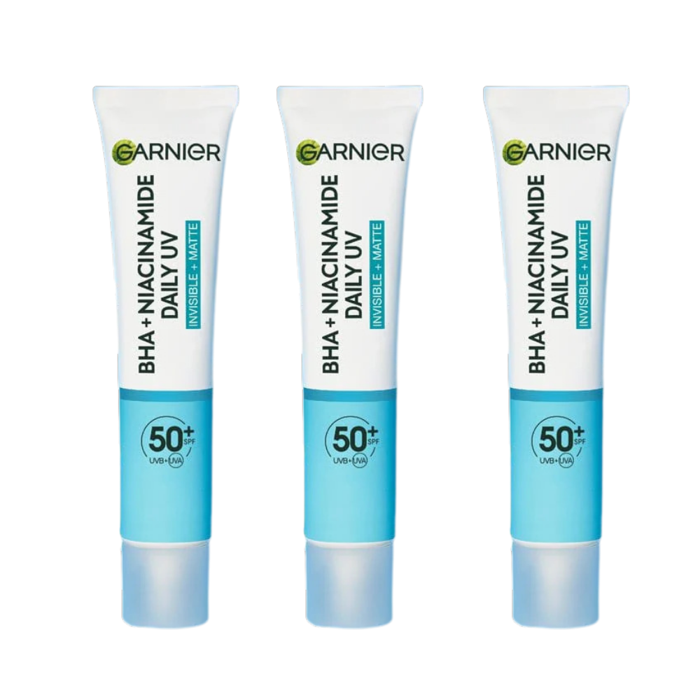 Garnier Pure Active BHA+Niacinamide Daily UV SPF50+ 40 ml 3 Pack