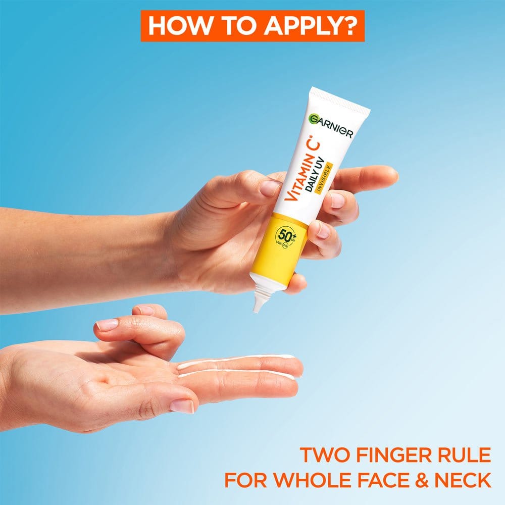 Garnier Skin Active Vitamin C Daily UV Brightening Fluid Invisible, SPF50+ 40 ml 2 Pack