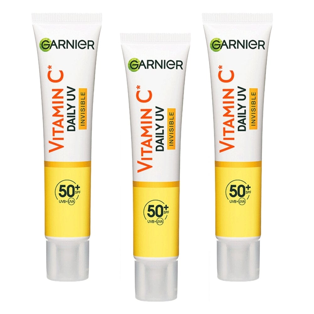 Garnier Skin Active Vitamin C Daily UV Brightening Fluid Invisible, SPF50+ 40 ml 3 Pack
