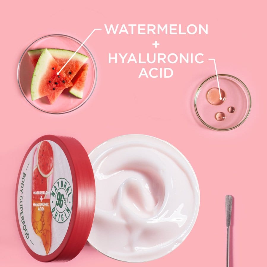 Garnier Superfood Watermelon & Hyaluronic Acid Body Cream 380ml 2 Pack