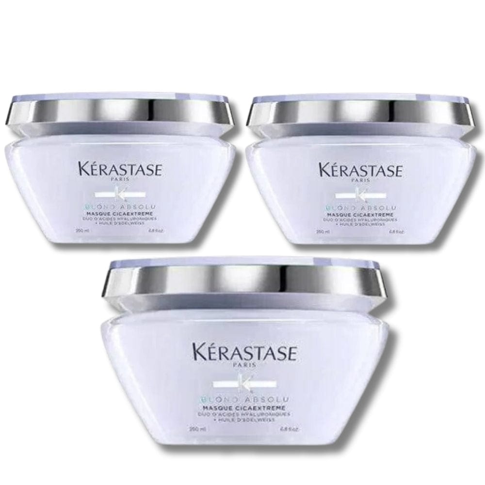 Kerastase Blond Absolu Masque Cicaextreme Post-processing Hair Care Mask for Blonde Hair 200ml 3 Pack