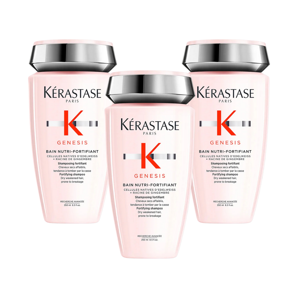 Kerastase Genesis Bain Nutri-fortifiant Anti-Shedding Strengthening Shampoo 250ml 3 Pack