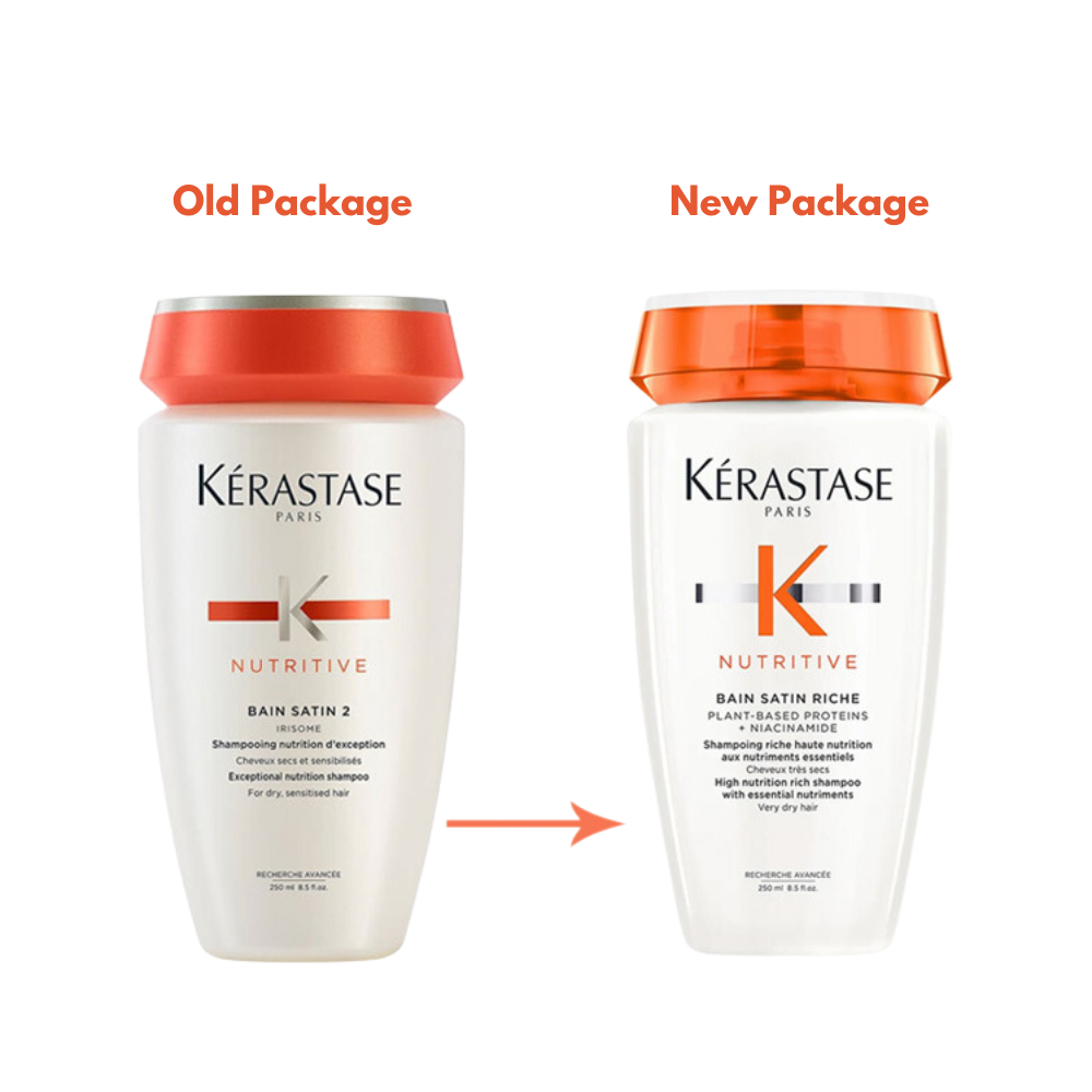Kerastase Nutritive Bain Satin No:2 Nourishing Shampoo for Dry Hair 250ml 2 Pack