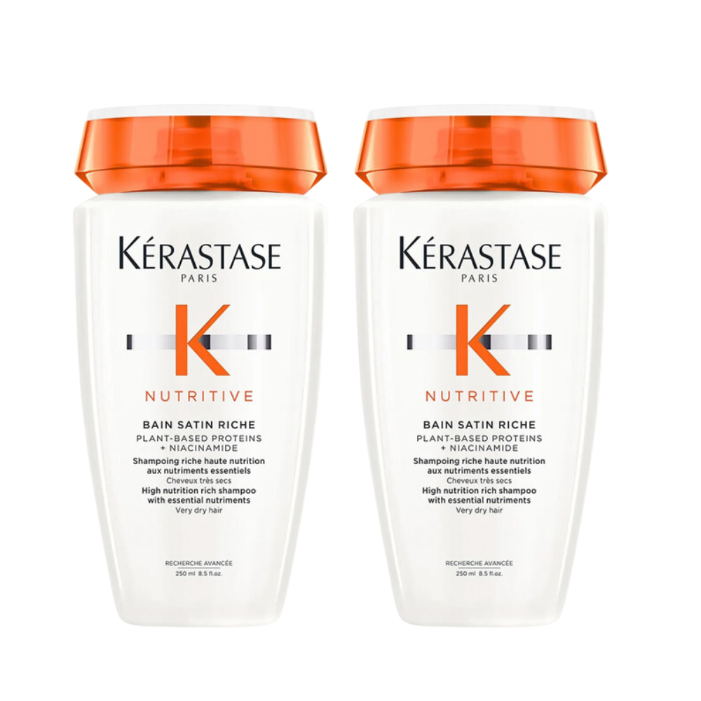 Kerastase Nutritive Bain Satin No:2 Nourishing Shampoo for Dry Hair 250ml 2 Pack