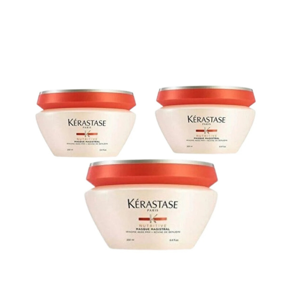 Kerastase Nutritive Masque Magistral Intensive Moisturising Nourishing Mask for Extremely Dry Hair 200ml 3 Pack
