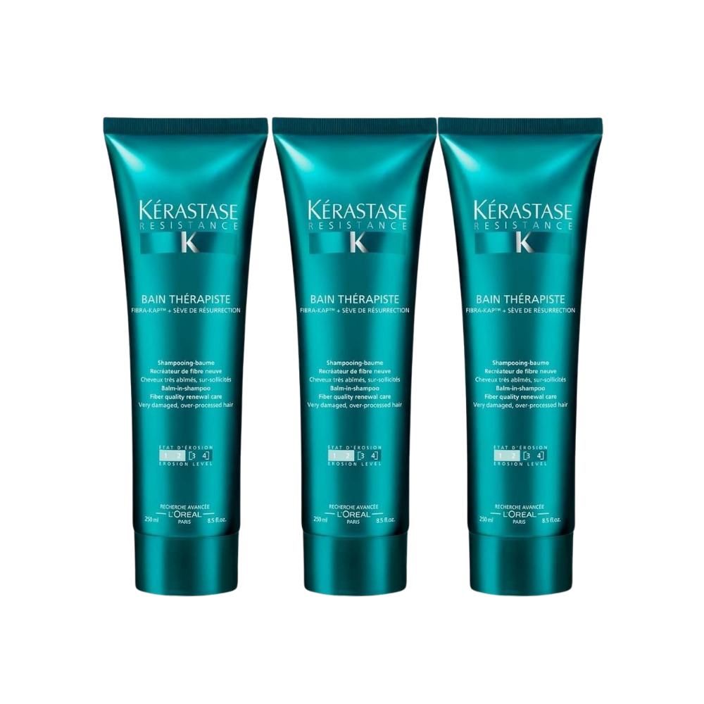 Kerastase Resistance Therapist Bain Thérapiste Repair for Very Damaged and Over-processed Hair 250 ml 3 Pack