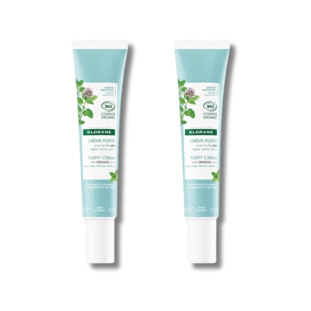 Klorane Mint Extract Purifying Face Care Cream 40 ml -2 Pack