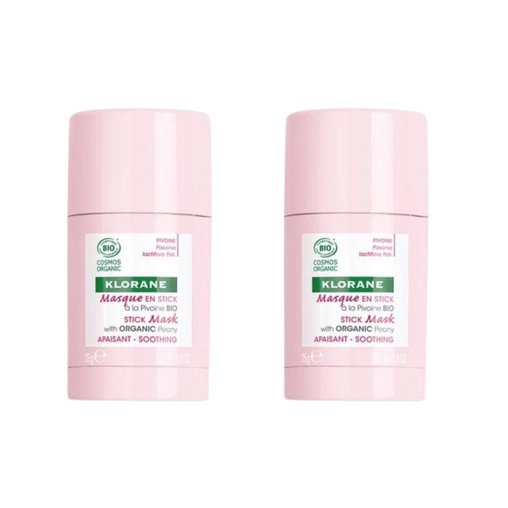 Klorane Soothing Stick Mask with Organic Peony for Sensitive Skin 25 g -2 Pack