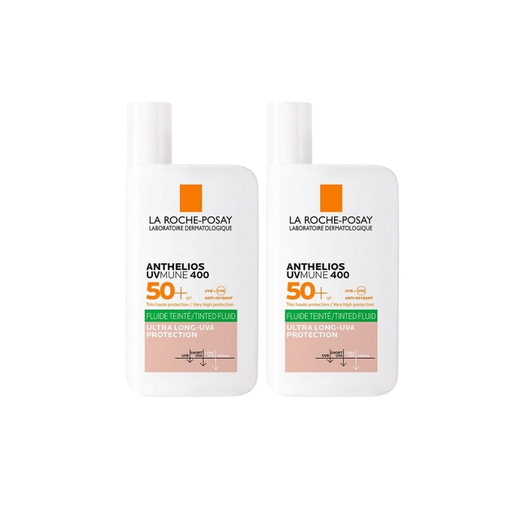 La Roche Posay Anthelios Oil Control Fluid 50+ Tinted Face Sunscreen 50 ml 2 Pack