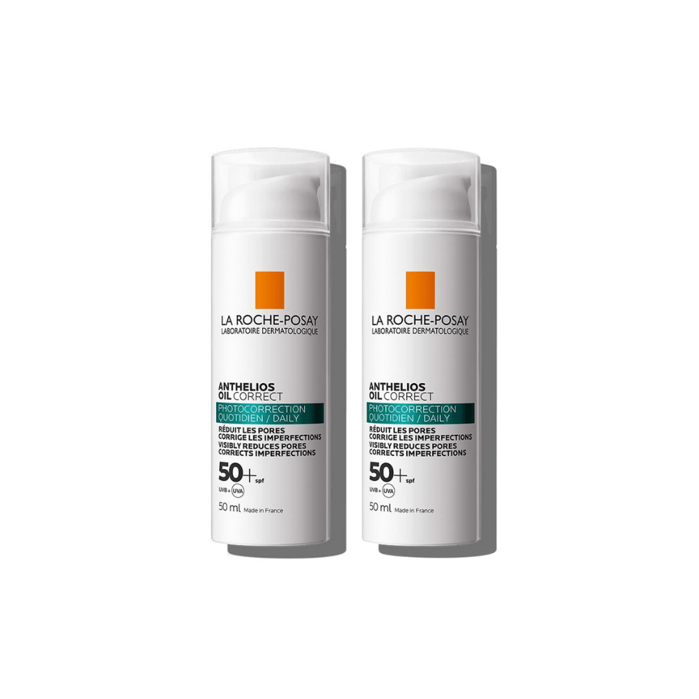 La Roche Posay Anthelios Oil Correct Face Sunscreen for Oily and Irregular Skin 50 ml 2 Pack