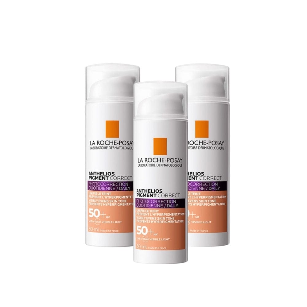 La Roche Posay Anthelios Pigment Correct Sunscreen SPF50+ 50 ml - Medium 3 Pack