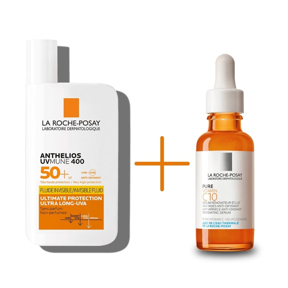 La Roche Posay Anthelios UVmune Fluid Sunscreen SPF50+ 50 ml &Pure Vitamin C Radiance Antioxidant Serum 30 ml
