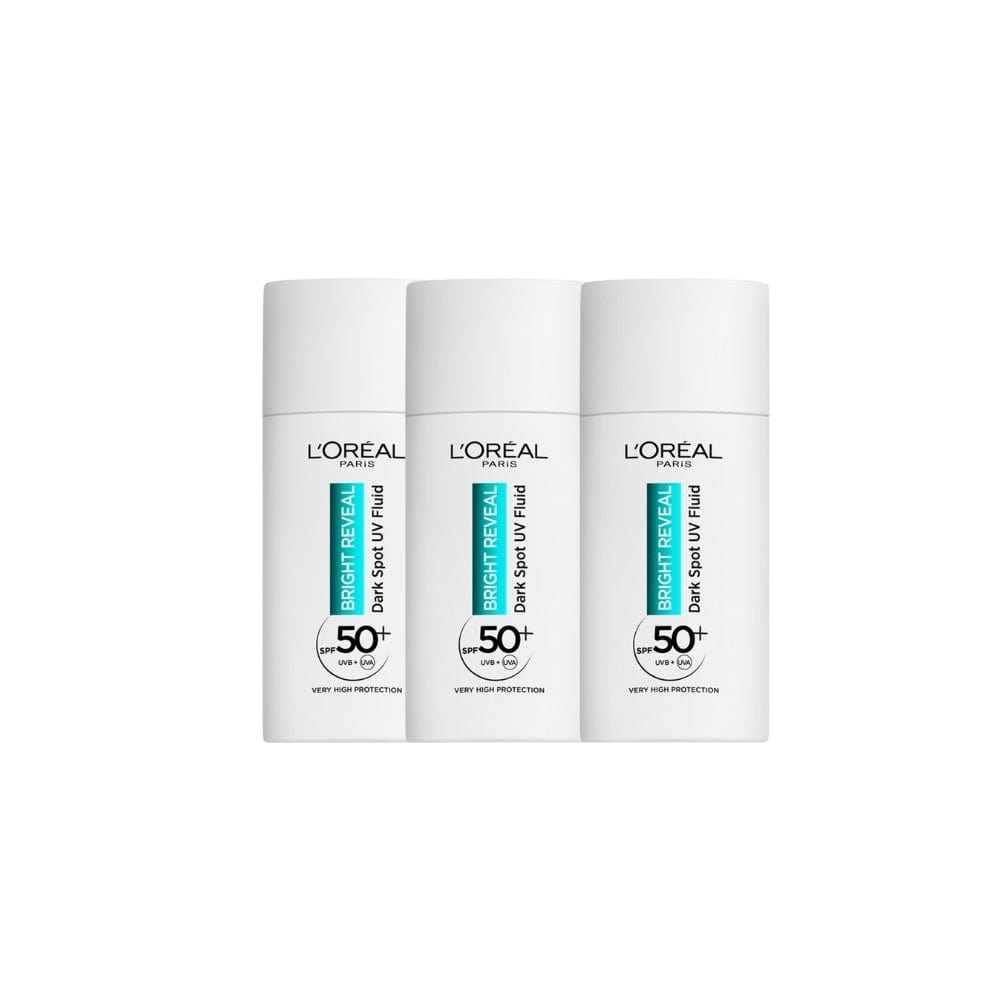 Loreal Paris Bright Reveal Dark Spot UV Fluid SPF 50+ 50ml 3 Pack