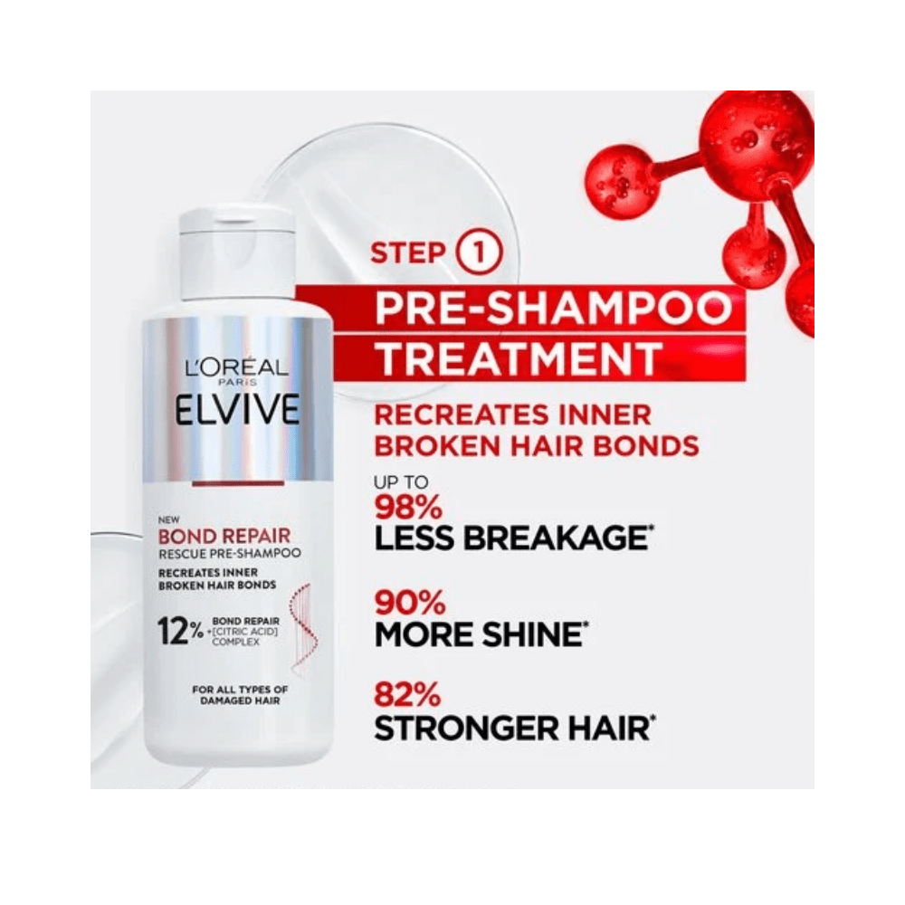 Loreal Paris Elseve Bond Repair Shampoo Treatment 200 ml -3 Pack