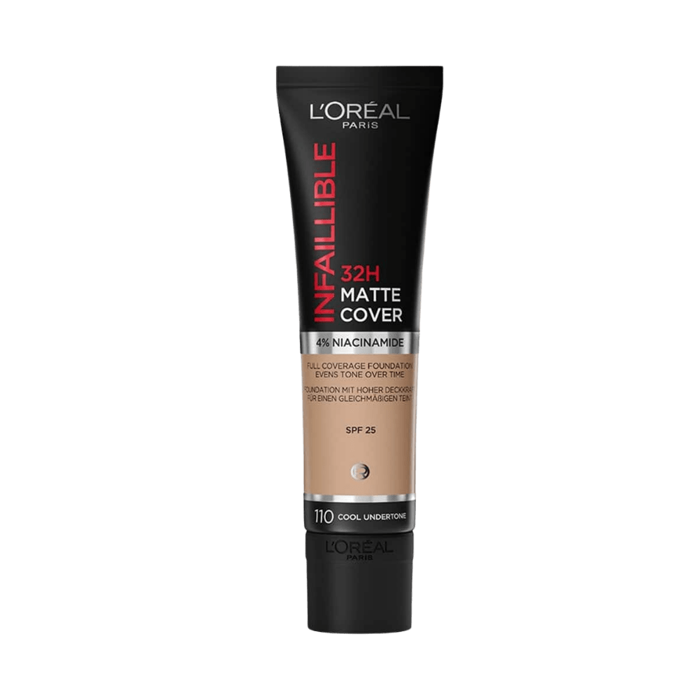 Loreal Paris Infaillible 32 H Matte Cover High Coverage Foundation 30 ml - 110 Cold Undertone