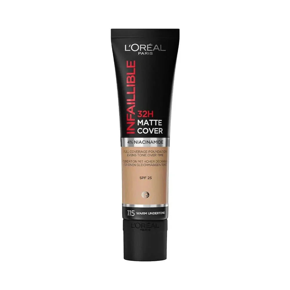 Loreal Paris Infaillible 32 H Matte Cover High Coverage Foundation 30 ml - 115 Warm Undertone